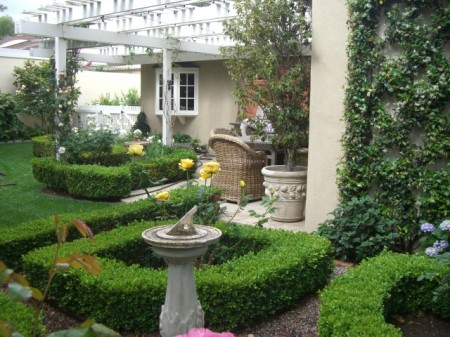 Karen's sundial, formal garden