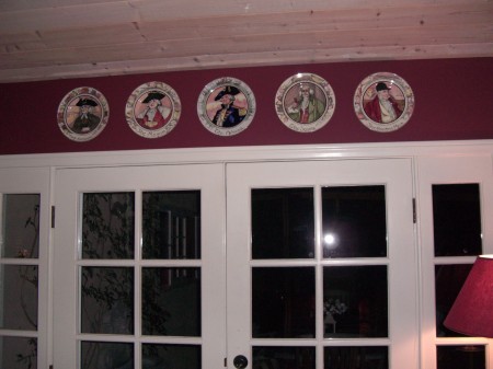 Karen B. French doors, Royal Dalton plates