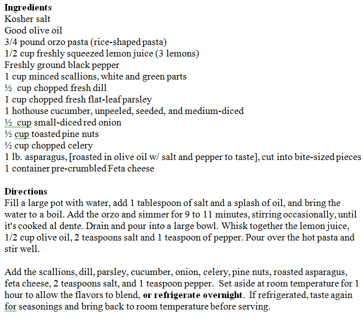 Orzo Salad